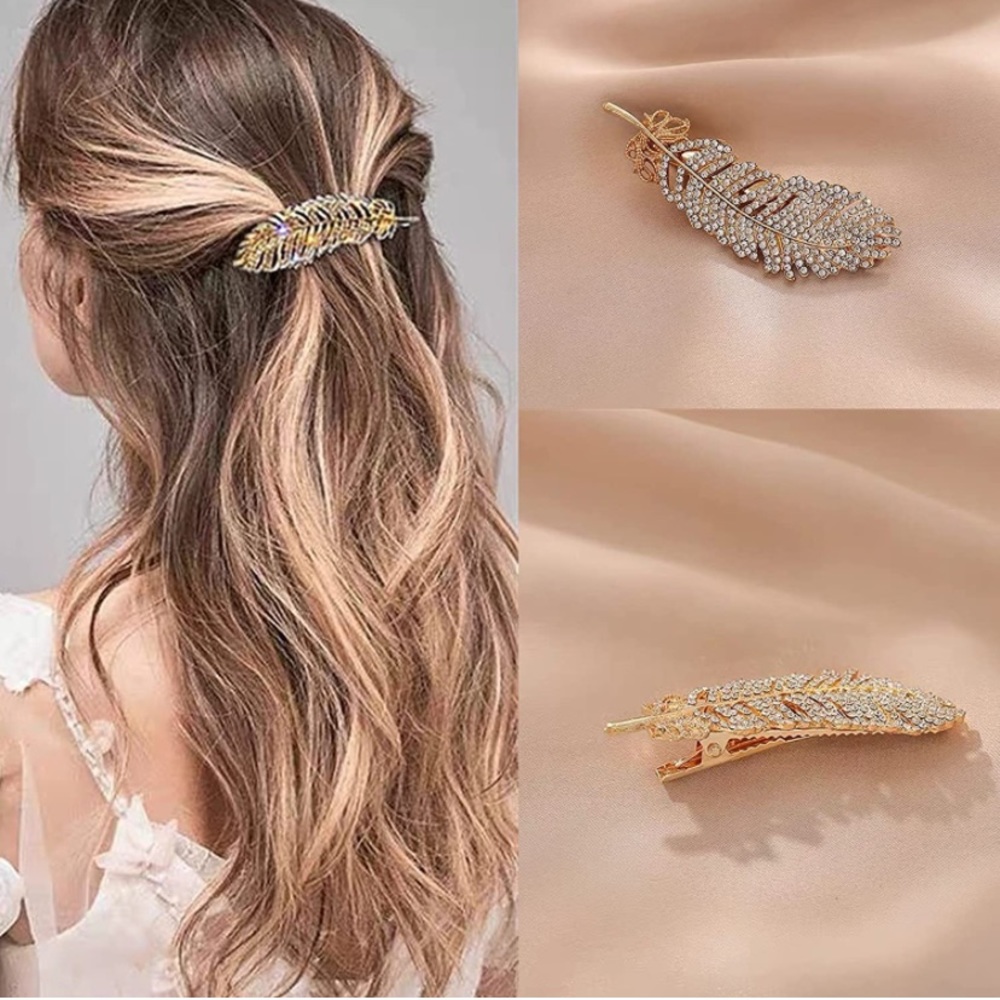 5 Pcs Pearl Acrylic Barrette Hair Clips - Picture 5 of 5